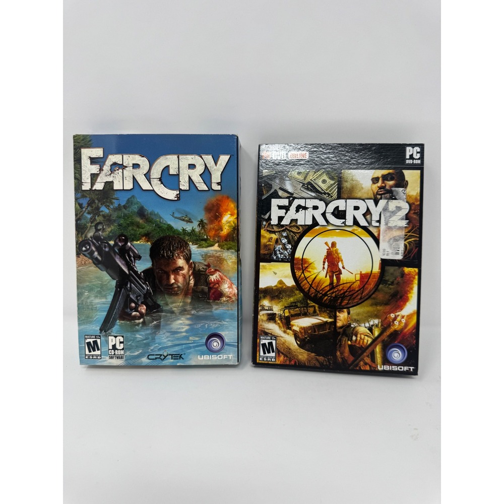 Farcry & Farcry 2 PC Game Lot Ubisoft 2004 2008 Lot of 2 CD